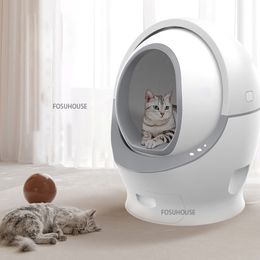 Intelligent Automatic Cat Litter Box Fully Enclosed Deodorizing Cat Toilet Extra Large Splash-proof Cat Litter House Kattenbak