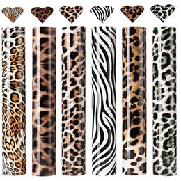 Window Stickers Leopard Patterned Heat Transfer Iron On HTV Animal Print For T-Shirt Decoration DIY Craft
