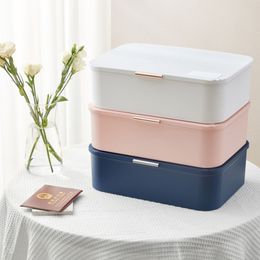 Large Capacity File Storage Case for Home Durable Moisture Proof Organiser Box Document Jewellery Certificate Container 38*30*12cm