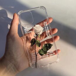 For OPPO Reno 10 8 8T 7 Pro 6Z 6 Pro Plus 5Z 5F 5 Lite 4 Z Find X3 X5 X6 HOT Graceful White Rose Soft Transparent TPU Phone Case