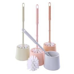 Plastic Toilet Brush Holder Set Tool Long Ergonomic Handle WC Accessories Standing Cleaning Brushes Bathroom Accessories