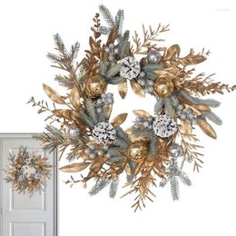 Decorative Flowers Christmas Pinecone Wreath Artificial Front Door Window Wall Decorations For Housewarmings Birthdays