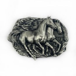 WesBuck Brand Cool Horse Metal New Vintage Belt Buckle Handmade Homemade Accessories Waistband DIY Western Cowboy Rock Style