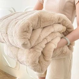 Blankets Rabbit fluffy blanket mink skin blanket imitation fur Tuscan sofa cover blanket gift blanket warm blanket quilt blanket