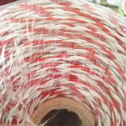 500m Electric Fence Wire Red White Polywire with Steel Poly Rope For Horse Animal Fencing Ultra Low Resistance Wire
