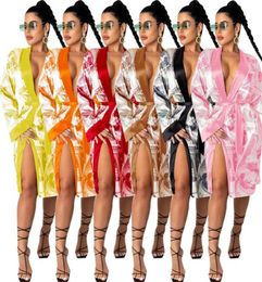 Casual Dresses Women Sexy Nightclothes Winter Satin Silk Nightgown Tracksuits Ladies Sleepwear Dollar Money Robe Pajamas For Night9317163