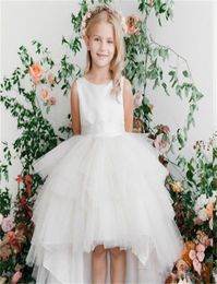 New Arrival Flower Girl Dresses for Wedding Lovely Little Girl KidChild Dress Short Front Long Back Party Pageant Communion Dress7251008