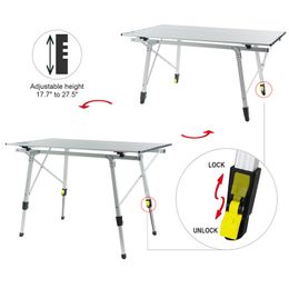 Camp Outdoor Folding Table 7075 Aluminium Alloy Folding Table Method High Temperature Resistance For Fishing Picnic Barbecue