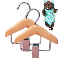 Dog Apparel Pet Clothes Hangers Mini Coat Hanger With Metal Clip For Small Cat Puppy Kitten Drying Closet Organizer