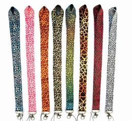 New 10 Pcs Leopard print Top Quality Universal Mobile Phone Strap Anime Cartoon Key Chain Neck Lanyard Badge Holder Strap K0048136533