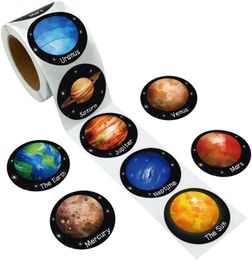 100/200X Solar System Planet Paper Sticker Outer Space Birthday Party Decor Sealing Sticker Kids Astronomy DIY Paper Sticker Tag