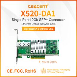 Cards E10G41BTDA X520DA1 Intel 82599EN PCIe2.0 X8 1 Port SFP+, Transceiver not included, Low profile & Full height 10Gb Network Card