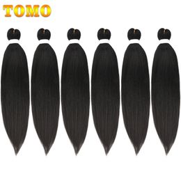 TOMO EZ Pre Stretched Braiding Hair 26inch Synthetic Crochet Hair Extensions Jumbo Braids 90g Professional Low Temperature Fibre