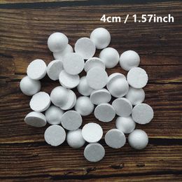 50pcs 4cm White Half Round Solid Polystyrene Styrofoam Foam Balls for Christmas Kids Modelling Craft 40mm / 1.57 inch