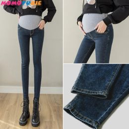 maternity pants clothing Pregnant woman pregnancy clothes high waist skinny slim jeans grossesse women embarazada femme trousers