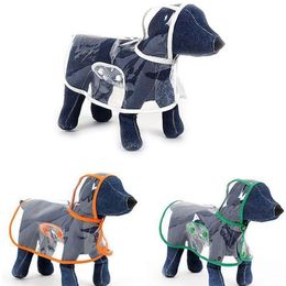 Pet Dog Puppy Transparent Rainwear Raincoat Pet Hooded Waterproof Dog Jacket Clothes XS-XL