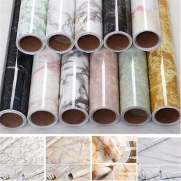 Wallpapers Wallpapers 60*100cm Waterproof Pvc Imitation Marble Pattern Stickers Selfadhesive Wallpaper Window Sill Wardrobe Cabinet Table Re