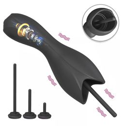 Male Penis Vibrator Glans Massager Urethra Plug Horse Eye Stimulation Silicone SM Adult Sex Toys for Men Masturbation Cup 240326