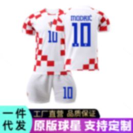 Soccer Jerseys 23 Croatia Home World Cup Football Jersey Modric No. 10 Match Training Set Print Size