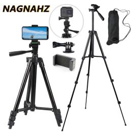 Tripods NA3120 Phone Tripod Stand 40inch Universal Photography for Gopro iPhone Samsung Xiaomi Huawei Phone Aluminium Travel Tripode Par