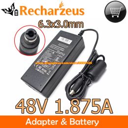 Adapter Genuine 48V 1.875A 90W AC Adapter CWT CAM090481 Laptop Charger LTE LTE90ES51 Power Supply
