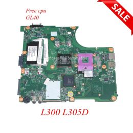 Motherboard NOKOTION V000138880 V000138330 V000138340 Laptop Motherboard for Toshiba Satellite L300 DDR2 Main board free cpu GL40 SATA