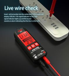 BSIDE A1 A5Voltage Tester Detector Multimeter Color Display Non-Contact electric pen Dual Range Live Wire test Ohm Hz NCV meter