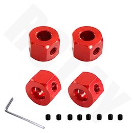 4PCS 5mm To 12mm Metal Combiner Wheel Hub Hex Adapter for WPL D12 C14 C24 B14 B16 MN D90 D91 RC Car Upgrade Metal Parts