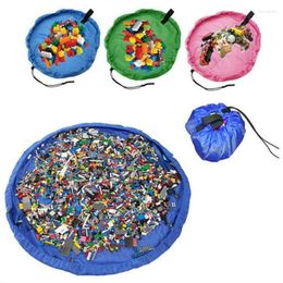 Storage Bags Waterproof Nylon Bag Toy Organiser Play Mat Kid Children Toddler Toys Blanket Sundries