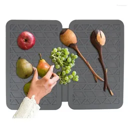 Table Mats Super Absorbent Draining Mat Coffee Dish Drying Heat Resistant Quick Dry Foldable Bathroom Drain Pad Kitchen Faucet Placemat