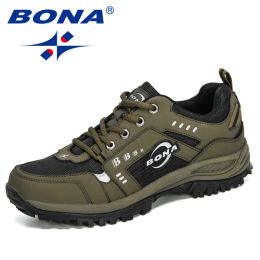 Boots Bona New Designers Nubuck Outdoor Hiking Jogging Sneakers Men Comfortable Walking Sport Shoes Man Basket Zapatillas Hombre