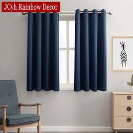 Opaque Bedroom Blackout Curtains for Living Room Door Window Curtain in the Kitchen Bathroom Small Drapes Blind Cortinas Texture 240325