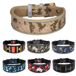 24 Colors Reflective Puppy Big Dog Collar with Buckle Adjustable Pet Collar for Small Medium Large Dogs Pitbull Leash Dog Chain