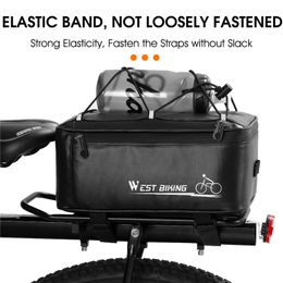 WEST BIKING Bicycle Bag Waterproof 4L MTB Electric Bike Reflective Luggage Carrier Cycling Travel Trunk Bag Seat Saddle Pannier