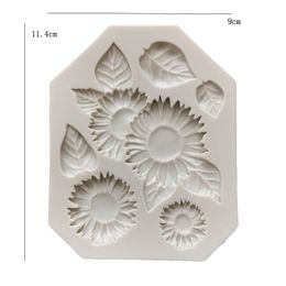 Tree Branches Sunflower Cake Silicone Moulds Cupcake Fondant Decorating Chocolate Candy DIY Tools