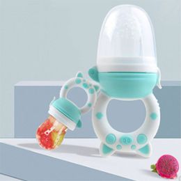 Maternal Child Supplies Baby to Bite Cup Baby Teeth Children's Fruit Vegetable Silicone Nipple Enjoyed Molar Stick Tool Bottle