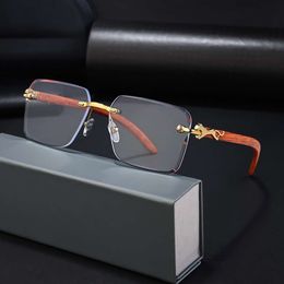 Designer Sunglasses for Men Driving Glasses Trend Brand 2024 New Imitation Wood Grain Leopard Mirror Leg with Cut Edges Sunglasses for Men