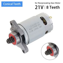 RS550 8 Teeth DC Motor High Power RS 550 Reciprocating Saw Micro Motor with Conical Helical Teeth Gear for Lithium Electric Saw