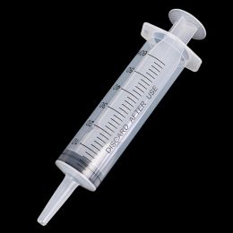 1PCS 50/60ML Plastic Feeding Syringe Reusable Pump With 80cm Tube For Epoxy Resin Tools