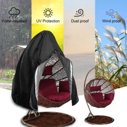 1PC Hanging Swing Egg Chair Dust Cover with Zipper Anti UV Sun Protector Outdoor Garden Patio Waterproof Rattan Seat Furniture