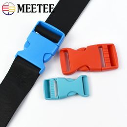 10/20Pcs Meetee 15-38mm Plastic Release Buckles Backpack Strap Hook Clip Safety Pet Collar Outdoor Luggage Webbing Accessories