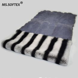 MS.Softex Factory Wholesale DIY Natura Fur Material Natural Rex Rabbit Fur Plate Chinchilla Blanket Material