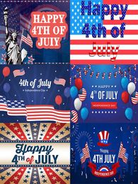 Party Decoration 4th July Independence Day Theme Veterans American Flag Memorial Presidents Pography Background Decor Supplies