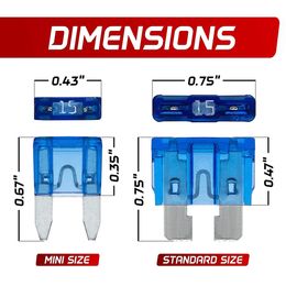 180pcs 5/7/10/15/20/25/30/35A Auto Fuse Assortment Kit Mini Small Size Blade Set Auto Fuse with Electric Pen