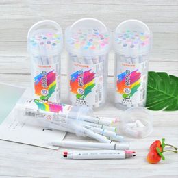 CHEN LIN 12/24 Colors Sketch Art Marker Pen Double Head Alcoholic Pens for Artist Manga Drawing Pen Markers Art Supplies School