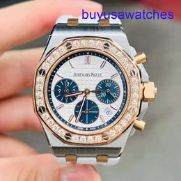 AP Movement Wrist Watch Royal Oak Offshore Series 26234SR Same Original Diamond White Pan Blue Eyes Womens Fashion Leisure Business Sports Watch