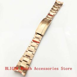Watch Bands Bliger face rose gold loose strap for 40mm mens Mechanical Watch Sports WatchL2404