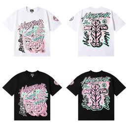 Fashion New Hell Star Pink Body Large Printed Casual Short Sleeved T-shirt for Men and Women haikyuu