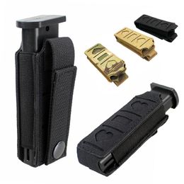 Tactical 9mm Mag Pouch Single Mag Hunting Airsoft Molle Magazine Pouches Pistol Flashlight Waist Belt Holster Tools Holder UMP45