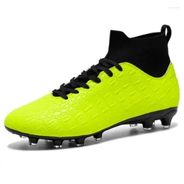 American Football Shoes Men's Boots High Top Soccer Professional Field Anti-Skid Children Outdoor Training Cleats 2024